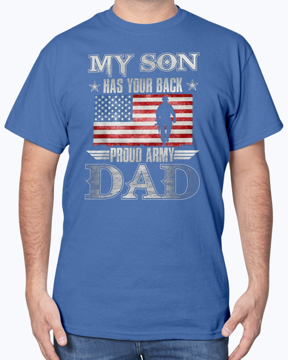 Proud Army Dad Has Your Back T-shirts - MotherProud