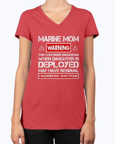 Proud Marine Mom Warnings Daughter T-shirts - MotherProud