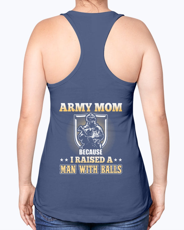 US Army Mom Man with Balls T-shirts