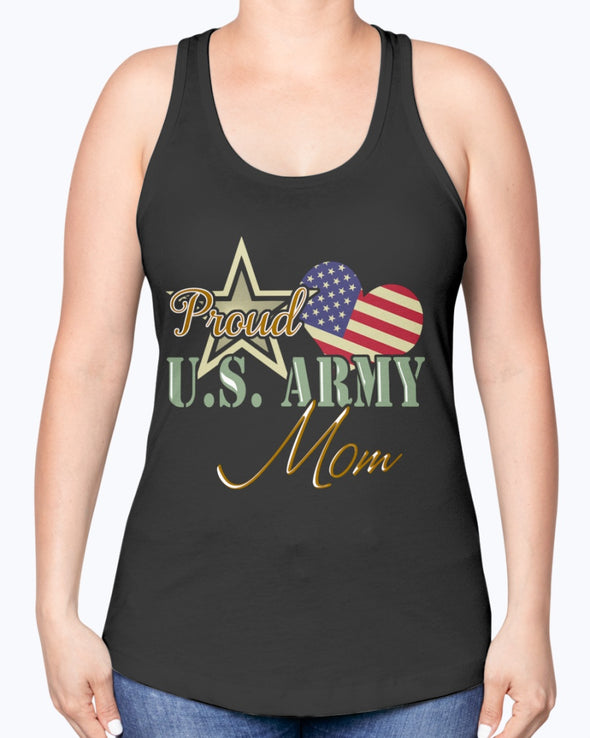 Army Mom Star Heart T-shirts