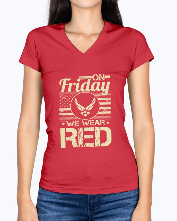Air Force Mom Dad On Friday We Wear RED T-shirts - MotherProud
