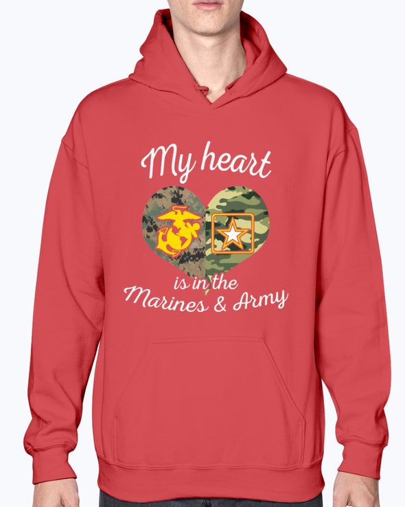 Proud Marine Army Mom My Heart T-shirts - MotherProud