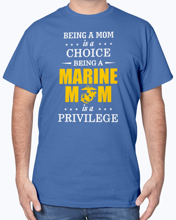 Proud Marine Mom Privilege T-shirts - MotherProud