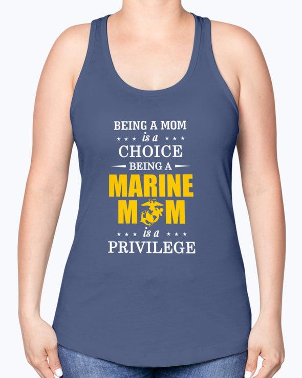 Proud Marine Mom Privilege T-shirts - MotherProud
