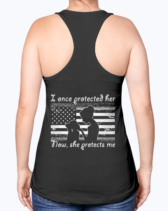 Army Mom Daughter Once Protected Flag T-shirts - MotherProud