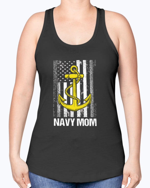 Proud Navy Mom Flag Plus T-shirts - MotherProud