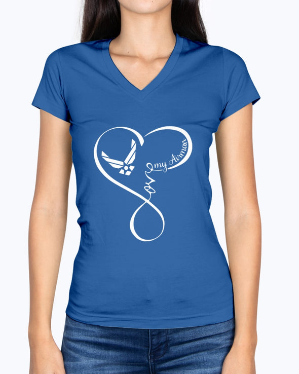 Proud Air Force Mom Love My Airman Heart Shape T-shirts - MotherProud