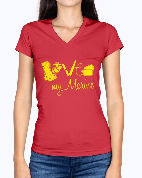 Proud Marine Mom Wife LOVE My Marine T-shirts - MotherProud