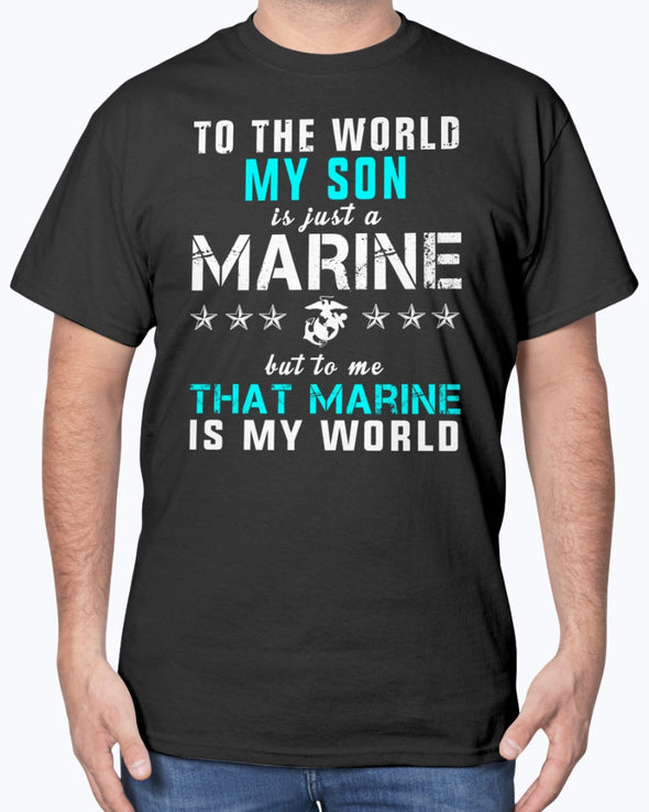 Proud Marine Mom My World T-shirts - MotherProud