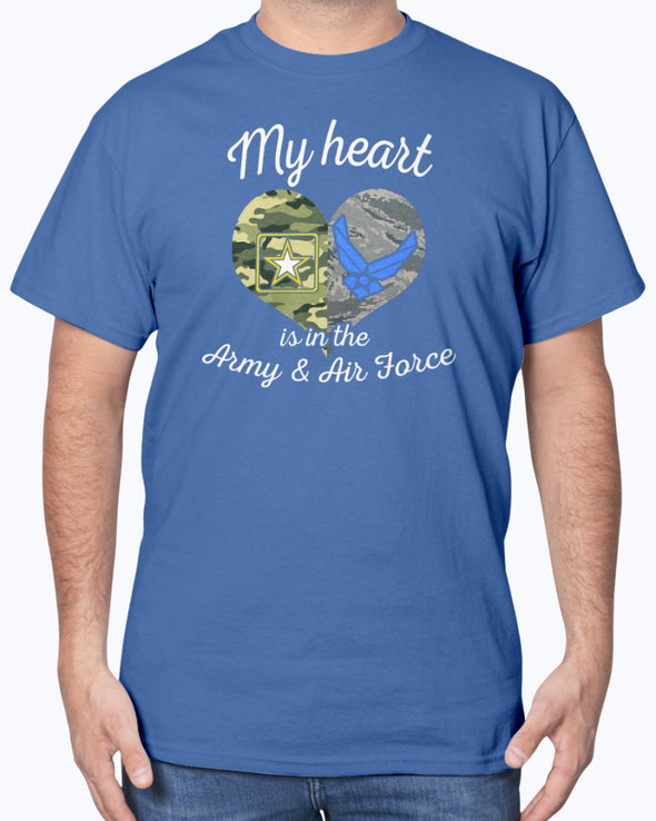 US Army Air Force Mom My Heart T-shirts