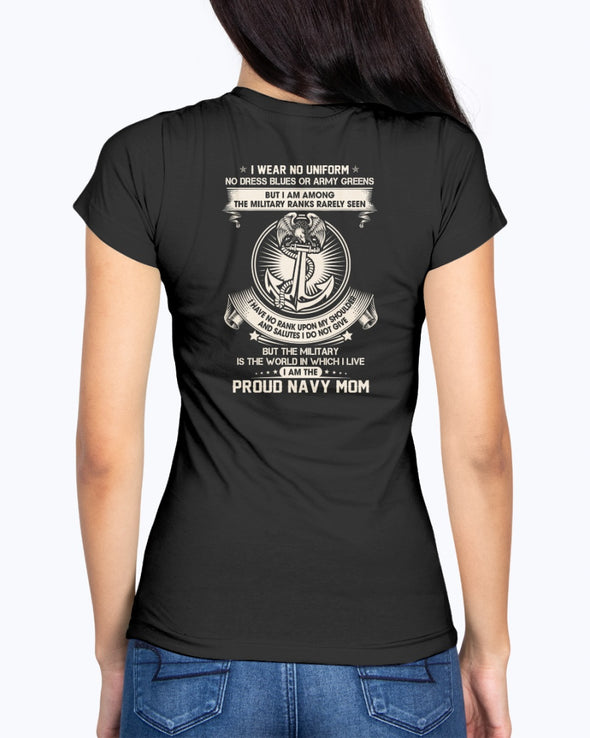 US Navy Mom The Silent Ranks T-shirts