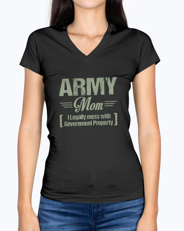 Army Mom Government Property T-shirts