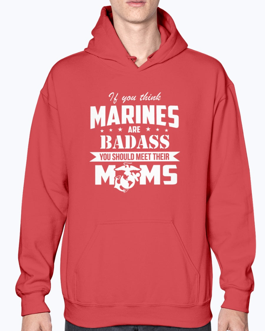 US Marine Mom Badass T shirts MotherProud