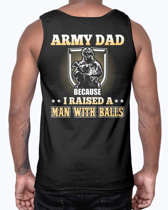 Proud Army Dad Man with Balls T-shirts - MotherProud