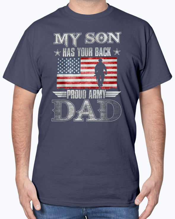 Proud Army Dad Has Your Back T-shirts - MotherProud