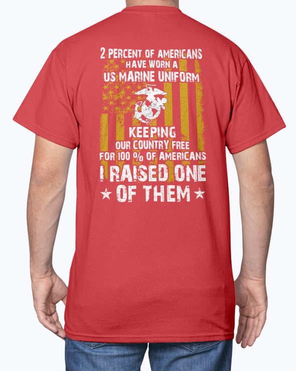 Proud Marine Mom 2 Percents T-shirts - MotherProud