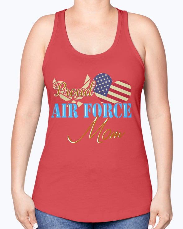 Proud Air Force Mom Star Heart T-shirts - MotherProud