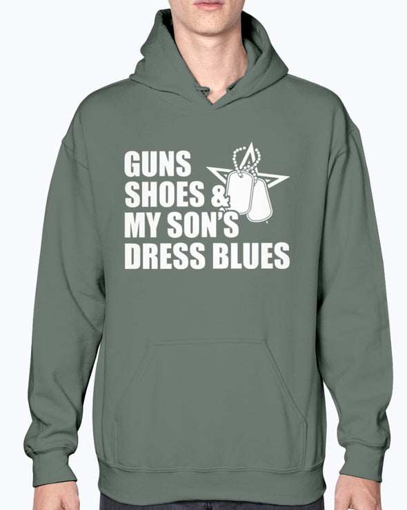 Army Dad Mom Guns Shoes Dress Blues T-shirts - MotherProud