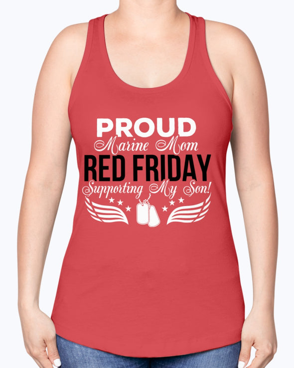 RED Friday Proud Marine Mom Support T-shirts - MotherProud