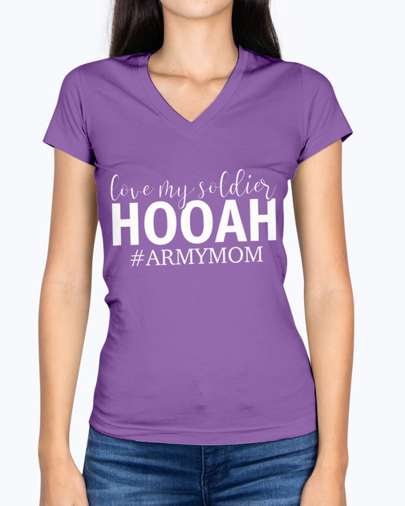 Proud Army Mom HOOAH T-shirts