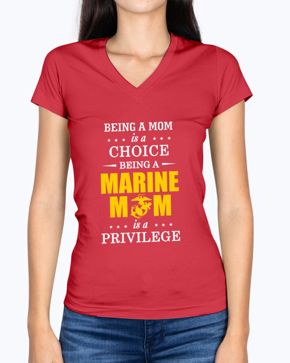 Proud Marine Mom Privilege T-shirts - MotherProud