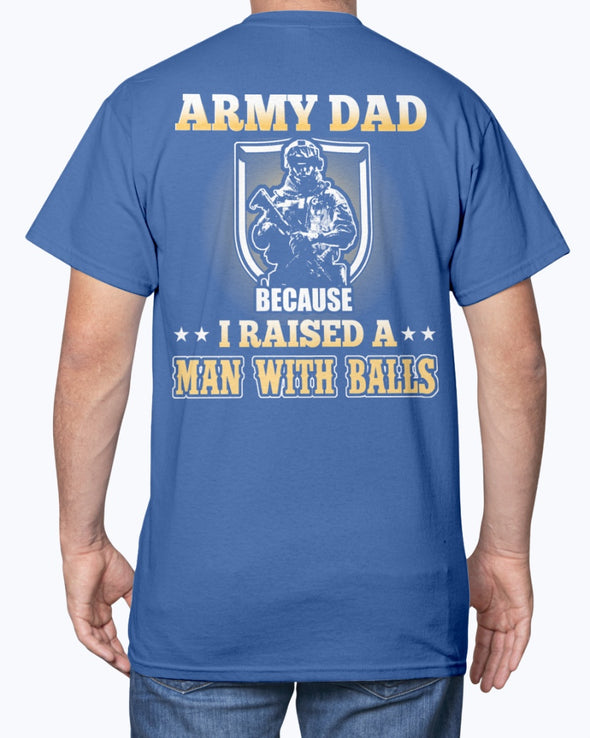 Proud Army Dad Man with Balls T-shirts - MotherProud