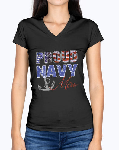 Navy Mom Distress Flag T-shirts