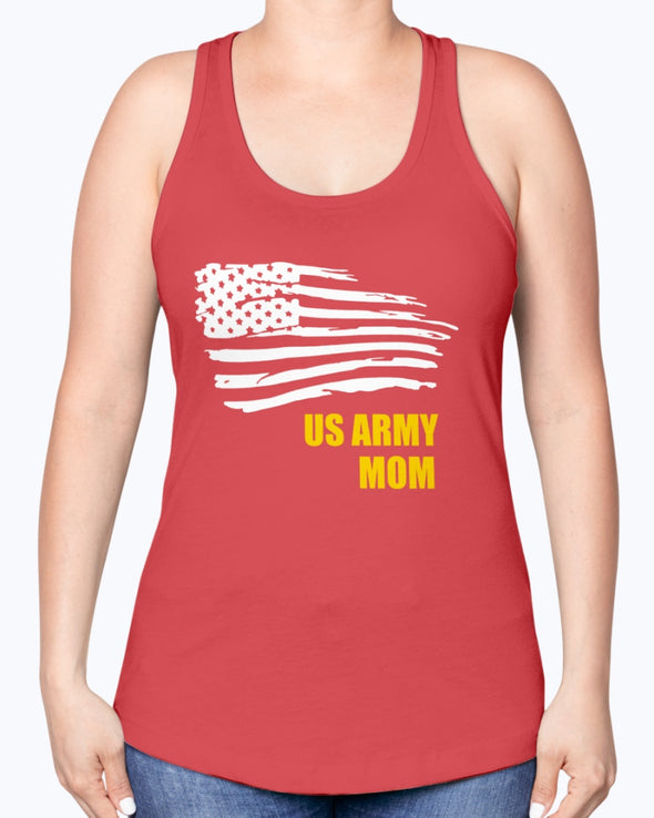 Proud Army Mom Flying Flag T-shirts - MotherProud