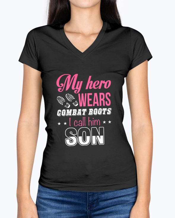 Military Mom Hero Combat Boots T-shirts