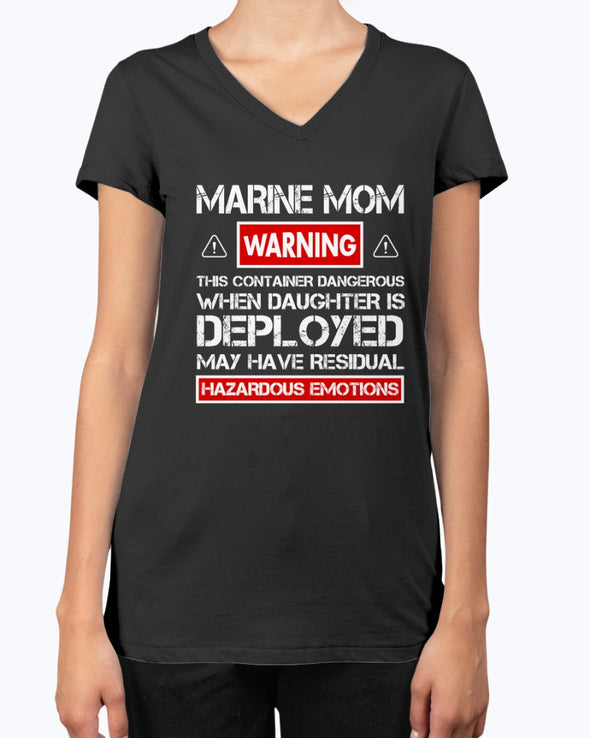 Proud Marine Mom Warnings Daughter T-shirts - MotherProud