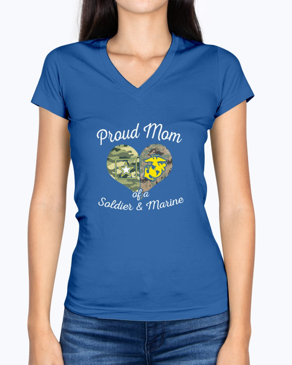 Military Mom of Soldier & Marine T-shirts