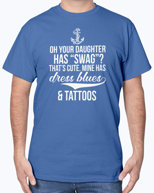 Navy Mom Daughter Dress Blues Tattoos T-shirts – MotherProud
