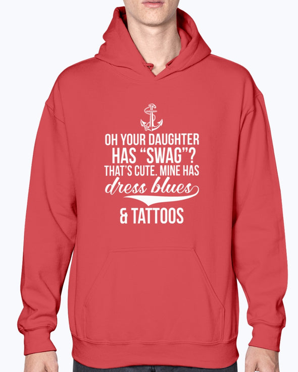 Navy Mom Daughter Dress Blues Tattoos T-shirts - MotherProud