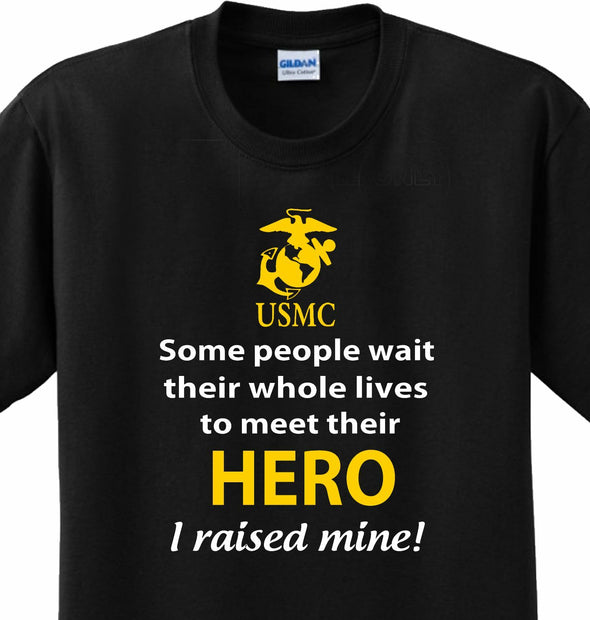 Raised My Hero Marine Parent Unisex T-shirts - MotherProud