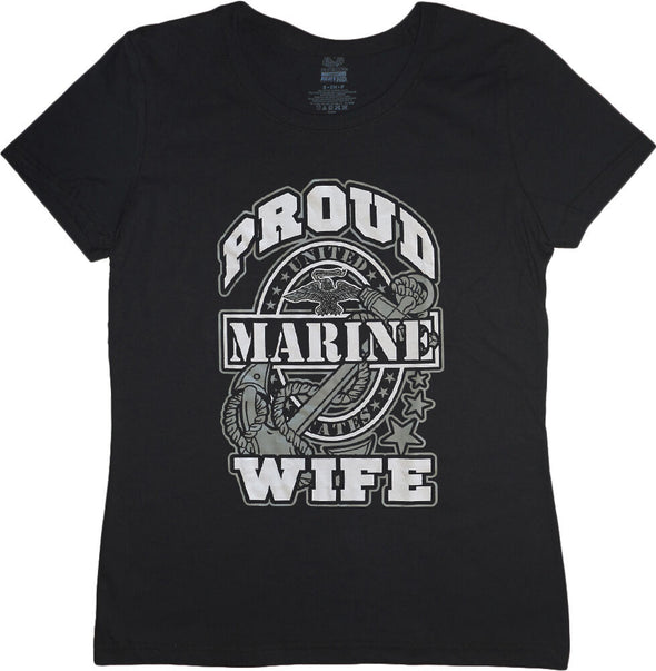 US Proud Marine Wife T-shirts - MotherProud
