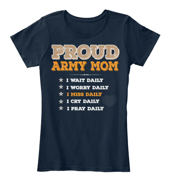 Proud Army Mom Routine T-shirts