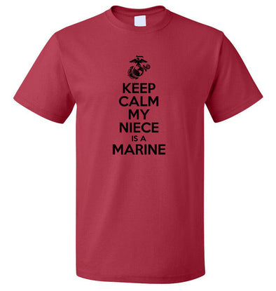 Keep Calm My Niece is a Marine T-shirts - MotherProud