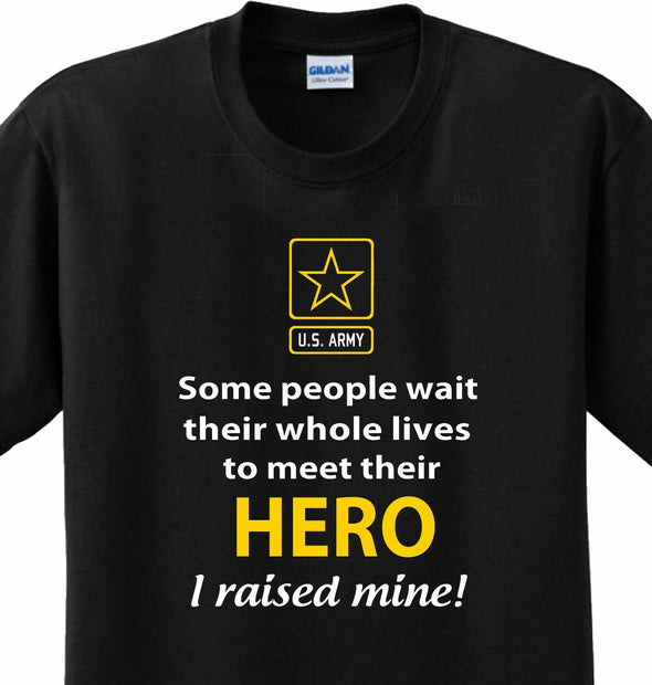 Raised My Hero US Army Parent Unisex T-shirts - MotherProud