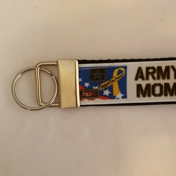 Handcrafted Military Army Mom Key Chain Wristlet