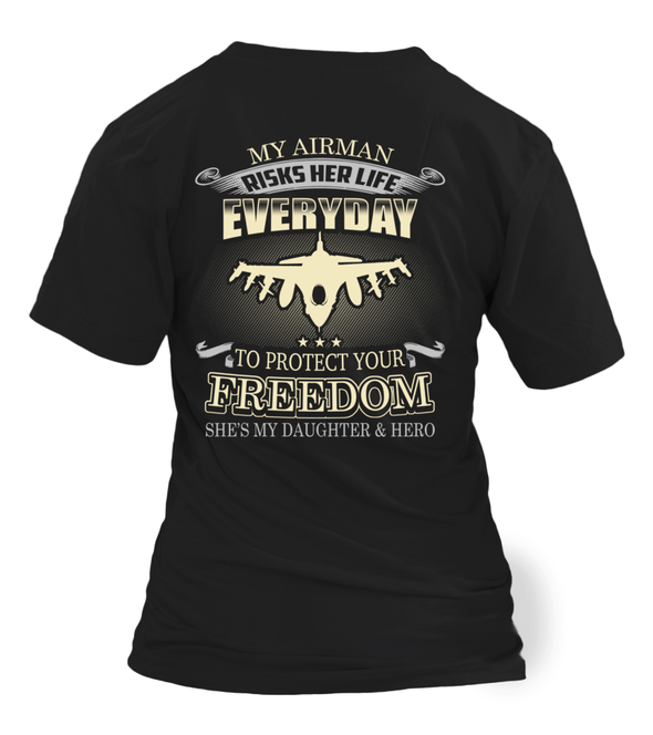 Air Force Mom Daughter Protects Your Freedom T-shirts - MotherProud