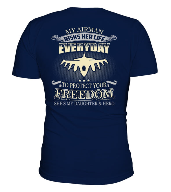 Air Force Mom Daughter Protects Your Freedom T-shirts - MotherProud