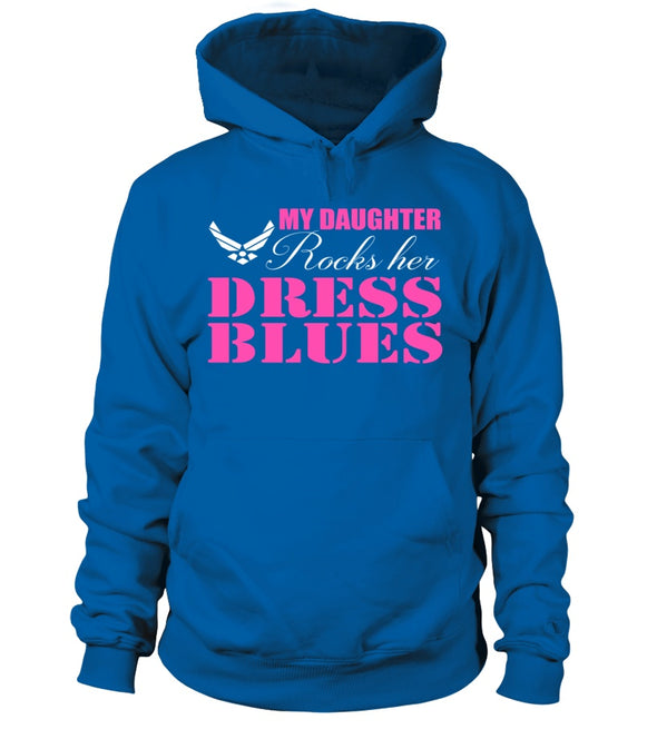 Air Force Mom Daughter Rocks Dress Blues T-shirts - MotherProud
