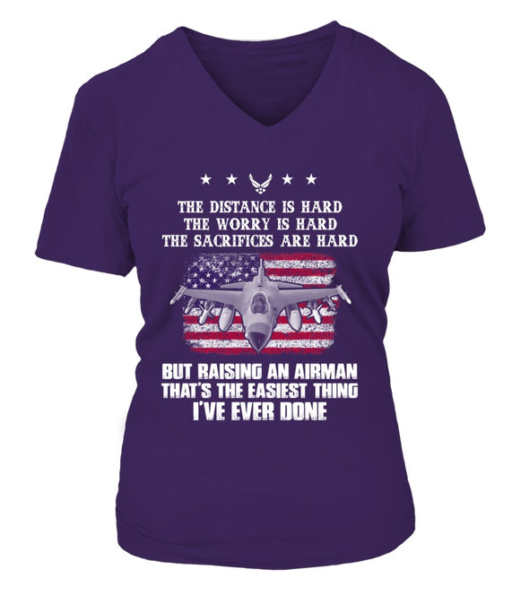 Air Force Mom Easy Raising Airman Front T-shirts - MotherProud