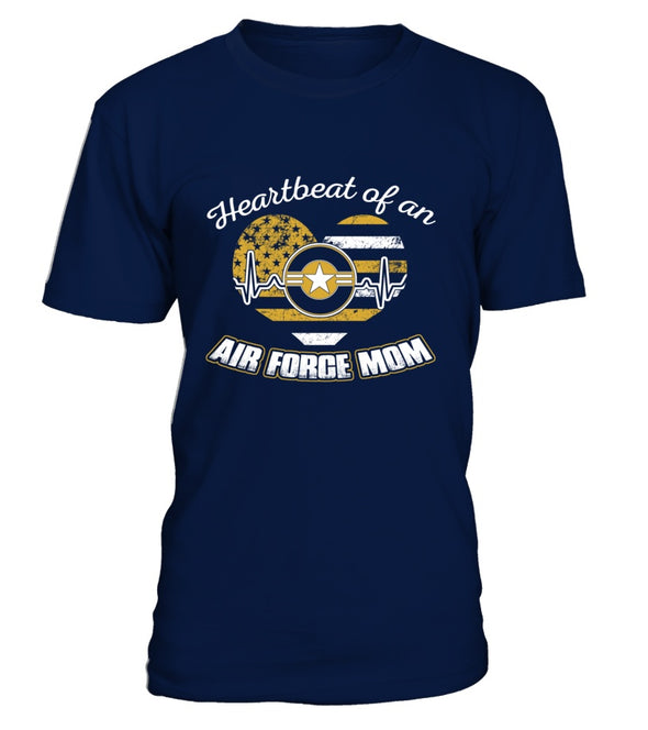 Air Force Mom Heartbeat Plus T-shirts - MotherProud