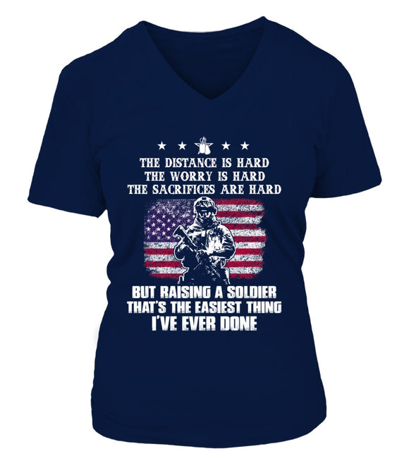 Army Mom Easy Raising Soldier Front T-shirts - MotherProud
