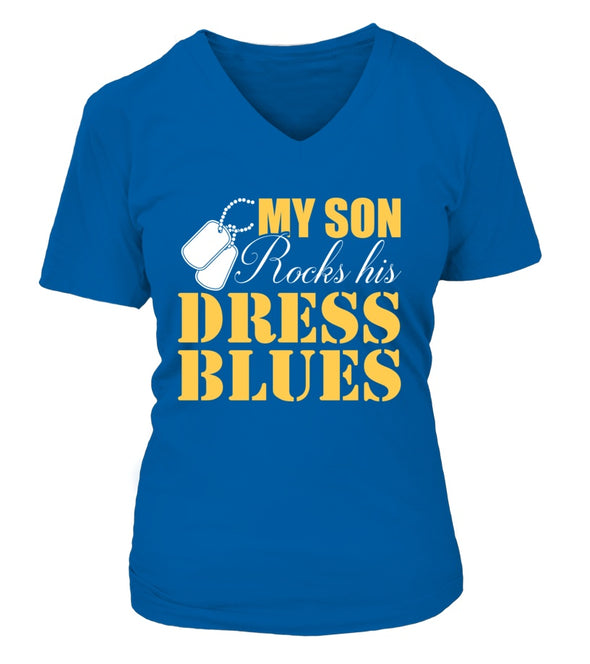 Army Mom Rocks Dress Blues T-shirts - MotherProud