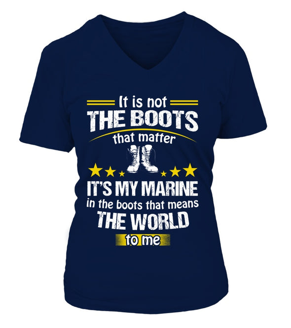 Marine Mom Boots No Matter T-shirts - MotherProud