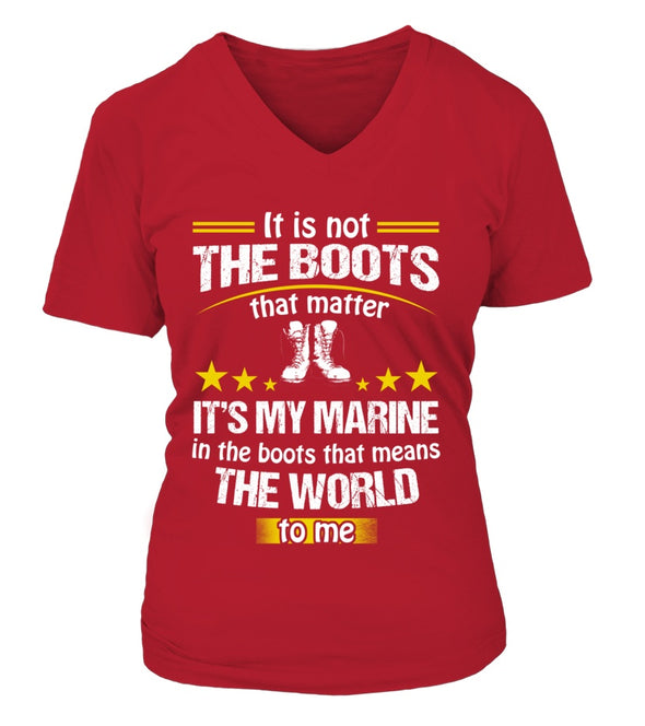 Marine Mom Boots No Matter T-shirts - MotherProud