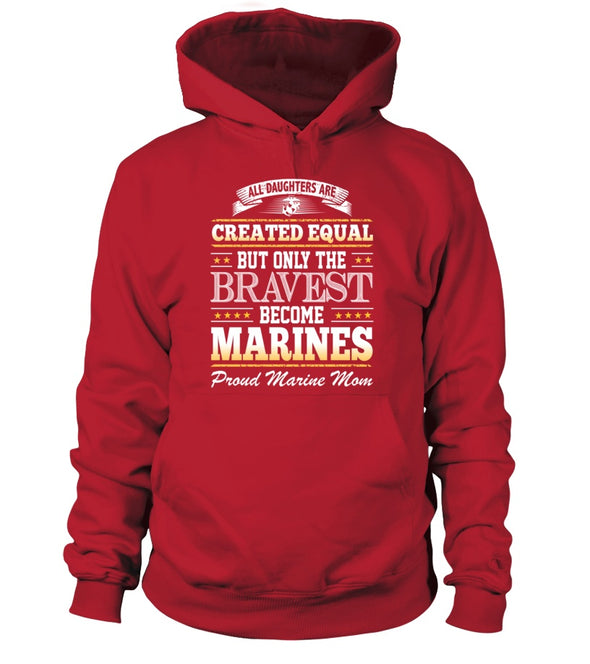 Marine Mom Daughter Created Equal T-shirts - MotherProud
