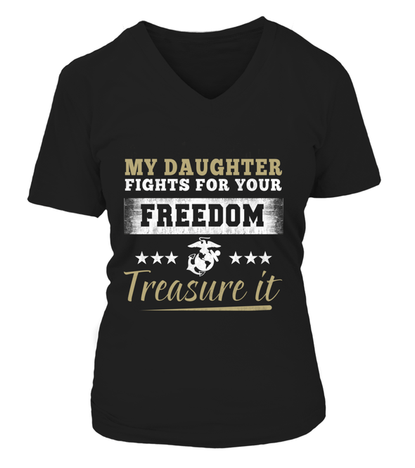 Marine Mom Daughter Treasure It T-shirts - MotherProud